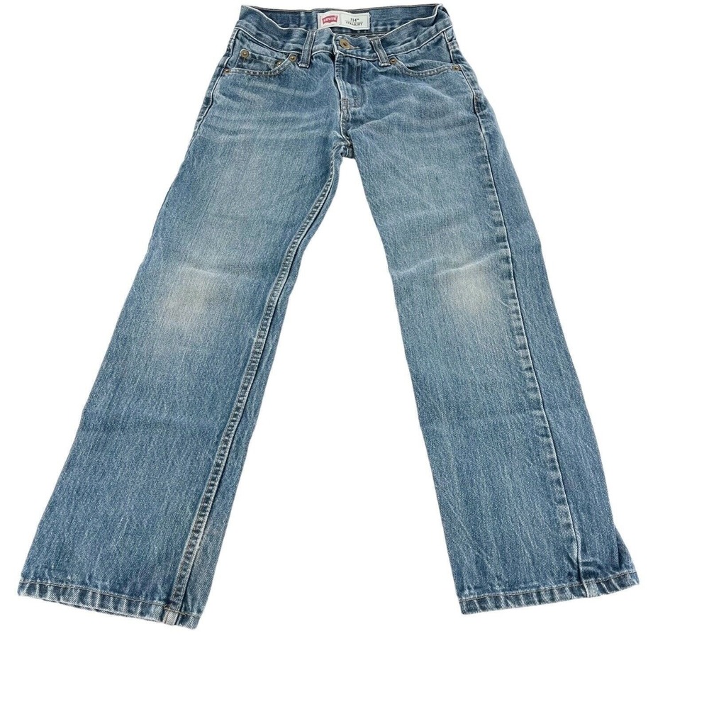 Levis Youth Boys 514 Straight‎ Regular Jeans Blue Denim 10R 24x25 cotton kids